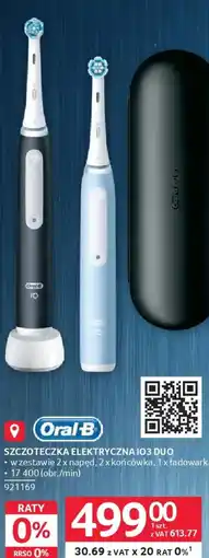 Selgros Oral-B szczoteczka elektryczna iO3 Duo oferta