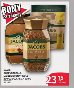 Selgros Kawa rozpuszczala jacobs cronat gold / crema oferta