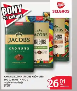 Selgros Kawa mielona jacobs krönung / barista oferta