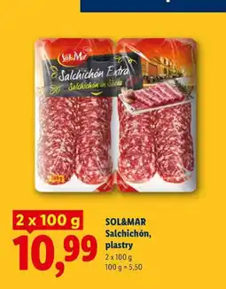 Lidl SOL&MAR Salchichón, plastry oferta