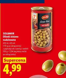 Lidl SOL&MAR Oliwki zielone nadziewane oferta