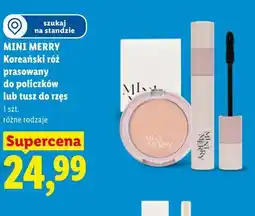 Lidl MINI MERRY Koreański róż prasowany do policzków lub tusz do rzęs oferta