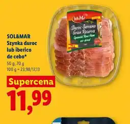 Lidl SOL&MAR Szynka duroc lub iberico de cebo oferta