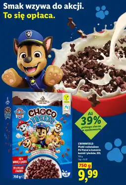 Lidl Płatki czekoladowe Psi Patrol w kształcie kostek i piesków, XXL Crownfield oferta