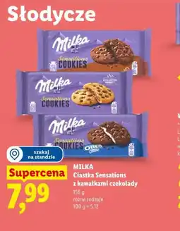 Lidl MILKA Ciastka Sensations z kawałkami czekolady oferta