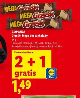 Lidl GOPLANA Grześki Mega bez czekolady oferta