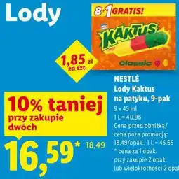 Lidl NESTLÉ Lody Kaktus na patyku, 9-pak oferta