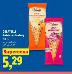 Lidl GELATELLI Rożek bez laktozy oferta