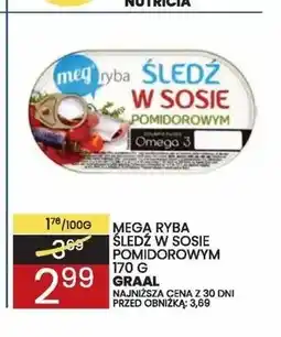 Wafelek Mega ryba śledź w sosie pomidorowym Graal oferta