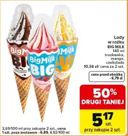 Carrefour Express Big Milk Lody w rożku oferta