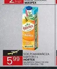 Wafelek Sok pomarańcza karton Hortex oferta
