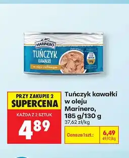 Biedronka Tuńczyk kawałki w oleju Marinero oferta