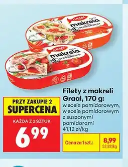 Biedronka Filety z makreli w sosie pomidorowym Graal oferta
