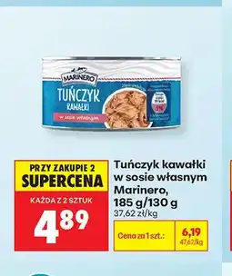Biedronka Tuńczyk kawałki w sosie własnym Marinero oferta