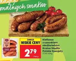 Biedronka Kiełbasa z czosnkiem niedźwiedzim Kraina Wędlin Polskie Specjały oferta