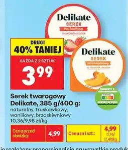Biedronka Serek twarogowy Delikate naturalny oferta