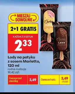Biedronka Lody na patyku z sosem Marletto Chocolate oferta