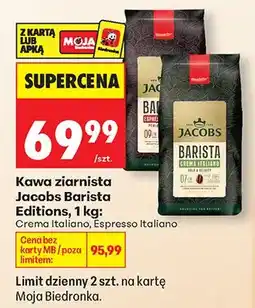 Biedronka Kawa ziarnista Jacobs Barista Editions Crema Italiano oferta
