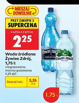 Biedronka Woda źródlana Żywiec Zdrój niegazowana oferta