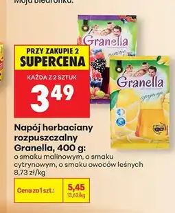 Biedronka Napój herbaciany rozpuszczalny Granella o smaku malinowym oferta