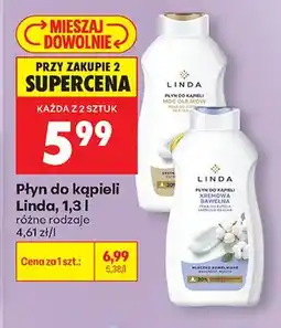 Biedronka Płyn do kąpieli Linda Kremowa Bawełna oferta