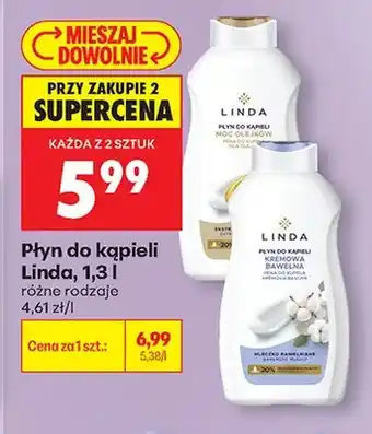 Biedronka Płyn do kąpieli Linda Kremowa Bawełna oferta