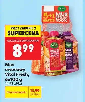 Biedronka Mus owocowy Vital Fresh 6-pak oferta