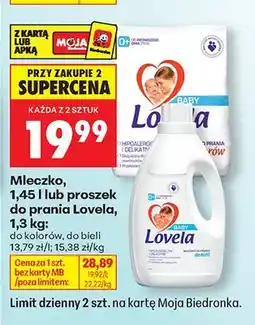 Biedronka Mleczko do prania Lovela Baby do bieli oferta