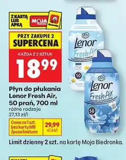 Biedronka Płyn do płukania Lenor Fresh Air Sensitive oferta