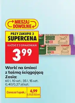 Biedronka Worki na śmieci z taśmą ściągającą Zosia oferta
