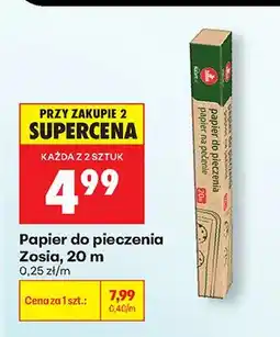 Biedronka Papier do pieczenia Zosia 20m oferta