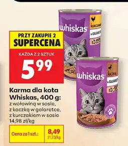 Biedronka Karma dla kota Whiskas z kurczakiem w sosie oferta