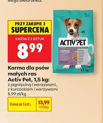 Biedronka Karma dla psów małych ras Activ Pet z jagnięciną i warzywami oferta