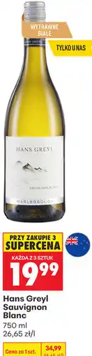 Biedronka Hans Greyl Sauvignon Blanc oferta