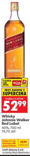 Biedronka Whisky Johnnie Walker Red Label 40% oferta