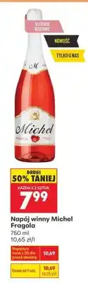Biedronka Napój winny Michel Fragola słodkie różowe oferta