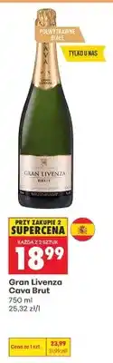 Biedronka Wino Gran Livenza Cava Brut półwytrawne białe oferta