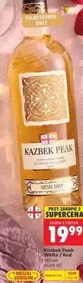 Biedronka Wino Kazbek Peak White półwytrawne białe oferta