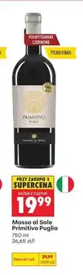 Biedronka Wino Masso al Sole Primitivo Puglia oferta