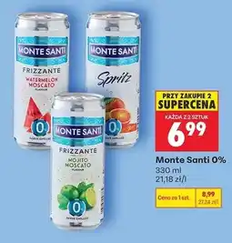 Biedronka Wino bezalkoholowe Monte Santi Frizzante Watermelon Moscato oferta