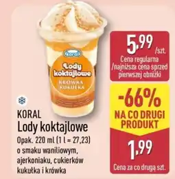ALDI Koral Lody koktajlowe oferta