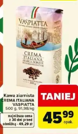 Carrefour Market Vaspiatta Kawa ziarnista Crema Italiana oferta