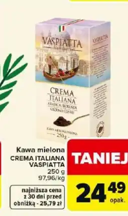 Carrefour Market Vaspiatta Kawa mielona Crema Italiana oferta