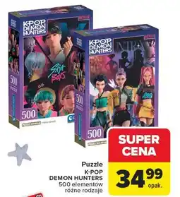 Carrefour Puzzle k-pop demon hunters 500 el. Clementoni oferta
