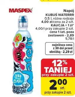 Carrefour Woda malinowa Kubuś Waterrr oferta
