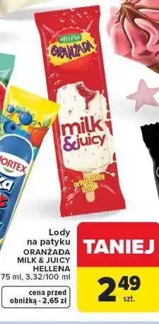 Carrefour Lod milk & juicy Hellena Oranżada oferta