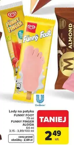 Carrefour Lód funny finger Algida oferta