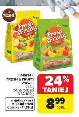 Carrefour Galaretki kwaśne Wawel Fresh & Fruity oferta