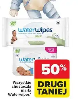 Carrefour Chusteczki nawilżane czystą wodą Waterwipes oferta