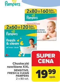 Carrefour Chusteczki nawilżane Pampers Fresh Clean oferta